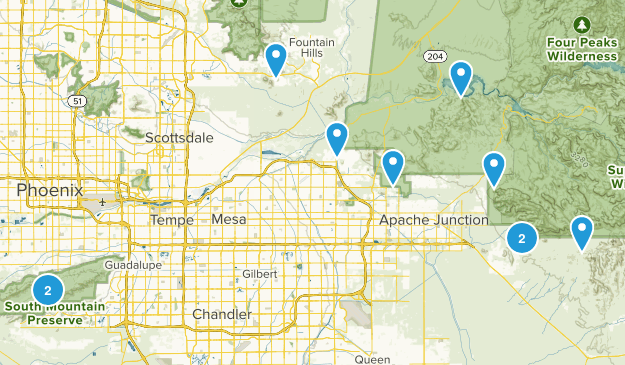 Phoenix Hikes Map