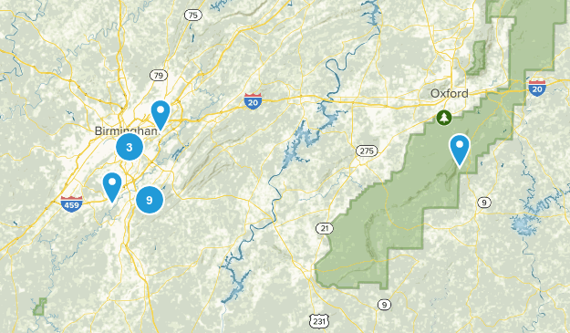 Birmingham Trails Map