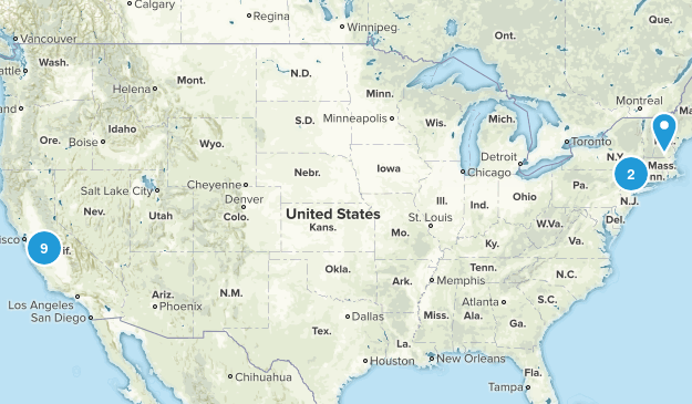 day hikes Map