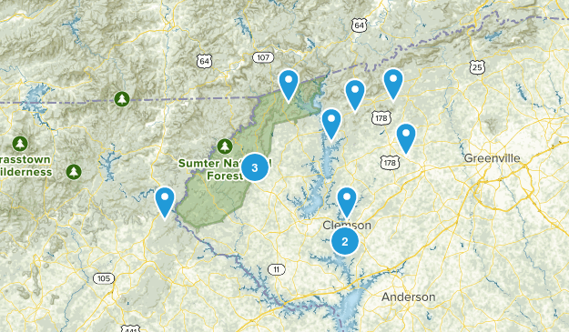 Trails in the Upstate Map