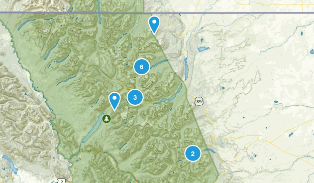 Glacier Hikes Map