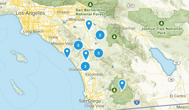 hikes to do in SoCal Map