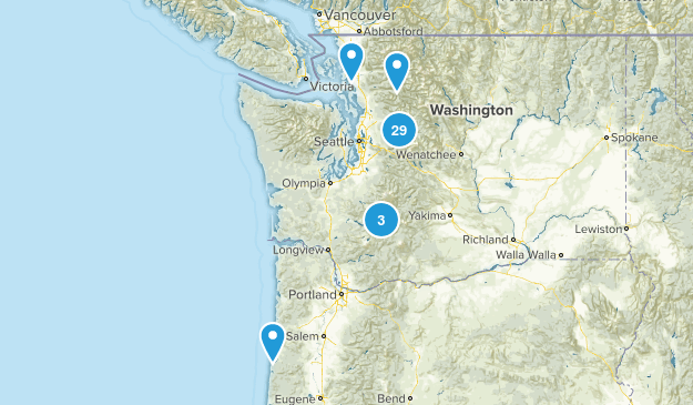 moderate hikes Map