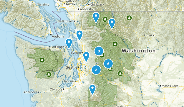 moderate hikes some hills Map