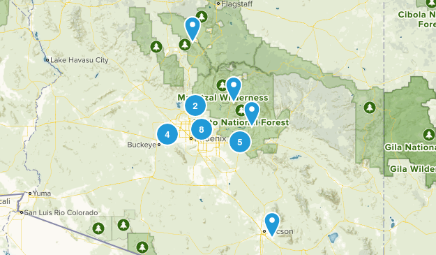 Hikes to do Map