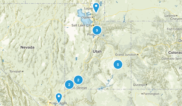 Hikes to do in Utah Map