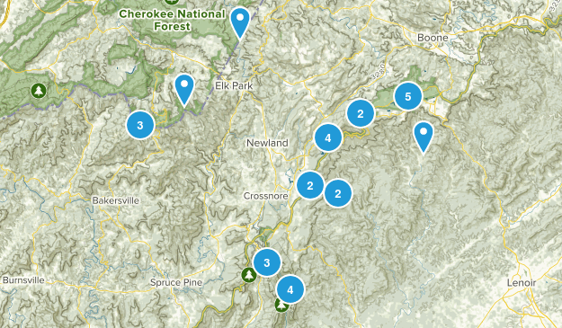 Want To: 1 to 5 miles Map