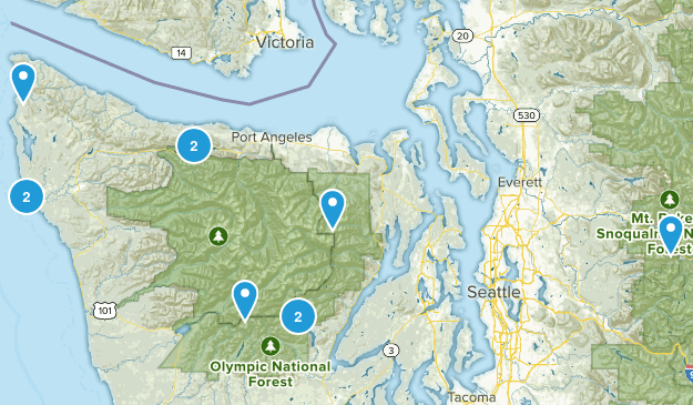 Olympic national park Map