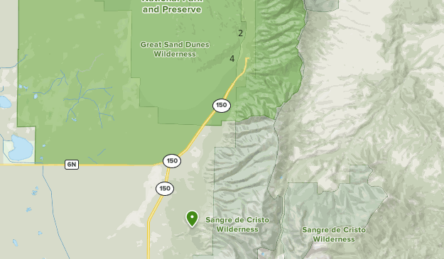 Sand Dunes National Park Map Great Sand Dunes National Park | List | Alltrails