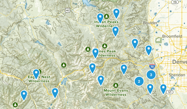 Day Hikes with Dogs Map