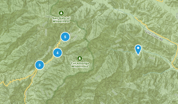 Mnt Baldy and Cuccamunga Map