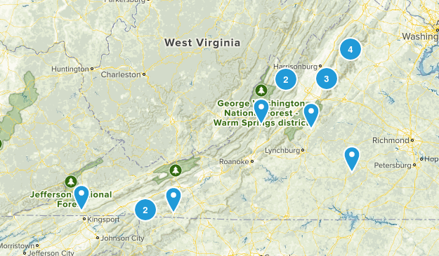 VA Hikes Map