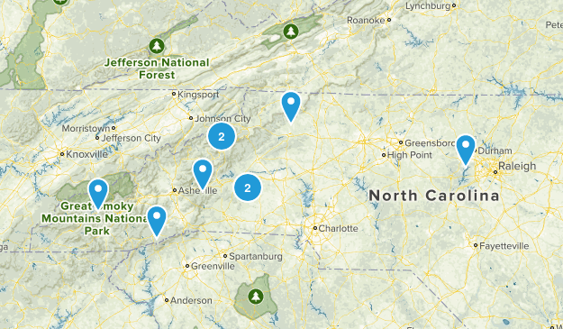 NC Hikes Map