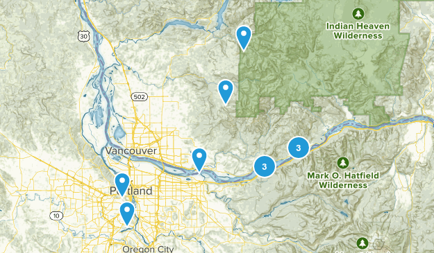 close hikes to do Map