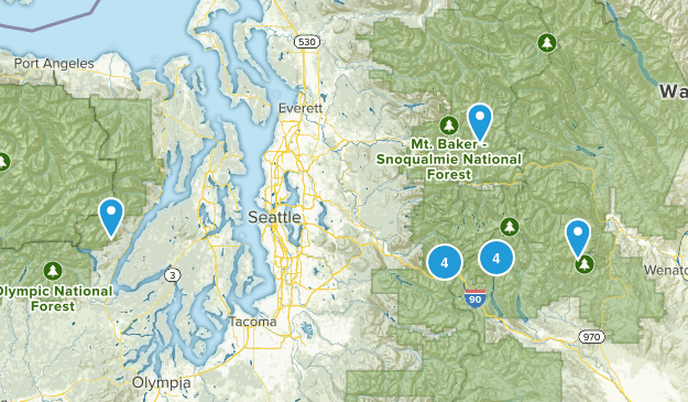 Lake Hikes Map