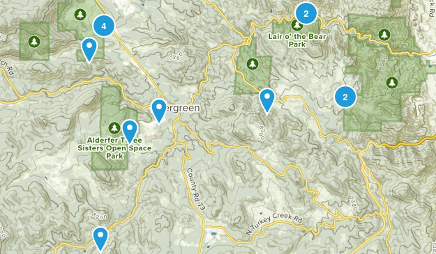 Evergreen, CO Map