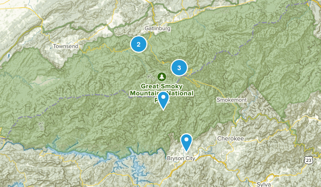 smokey mountains Map