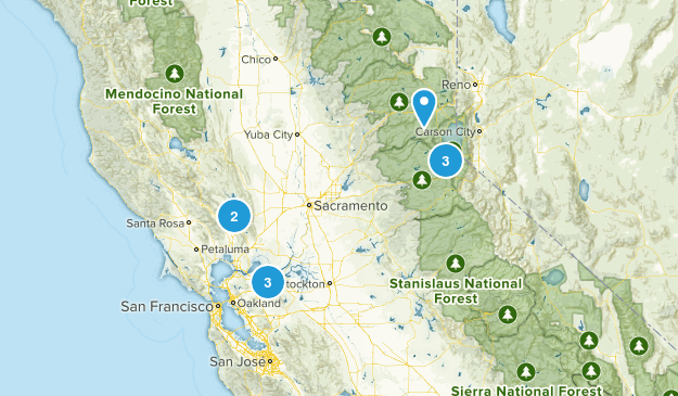 CA hiking Map