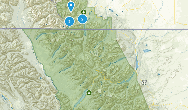 Waterton, AB Map