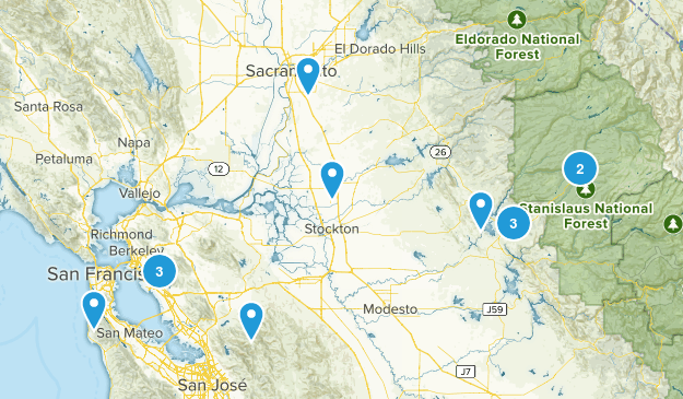 Dog hikes Map