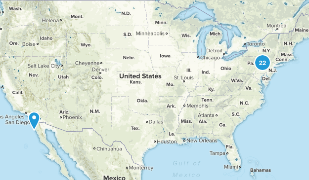 my hikes Map