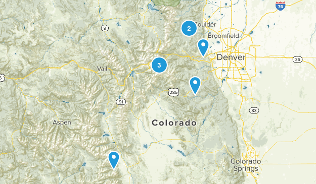 Moderate Trails to Try Map