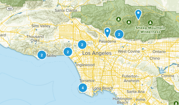 LA County Hikes Map