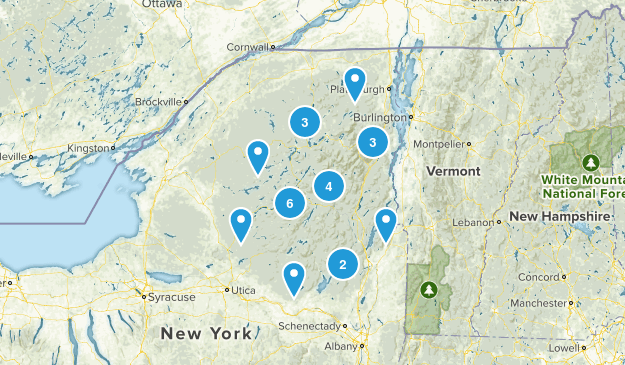 adk fire towers Map