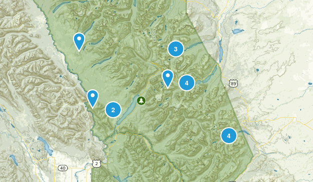 Glacier Hikes Map