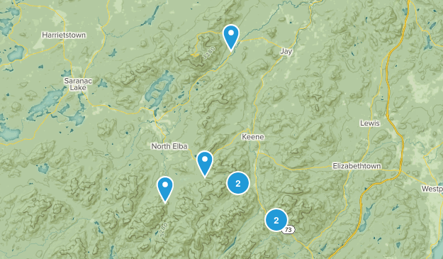 The 46 High Peaks Map