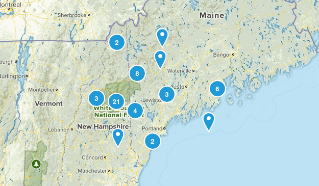 Hikes to hit Map