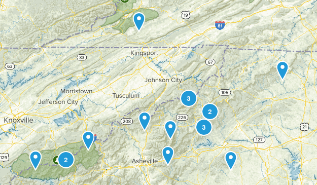hikes to hike Map