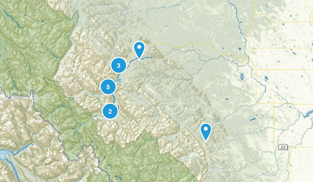 Abraham Lake Map