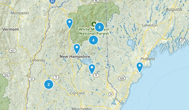 NH Hikes (easy) Map