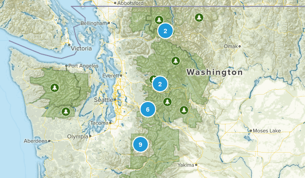 Washington Hikes Map