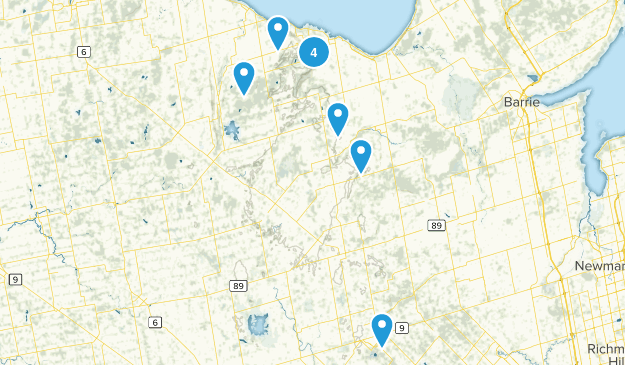 Hiking Trails near Collingwood Map