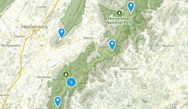 Trails to do near JMU Map