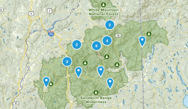 4000 Footers NH Map