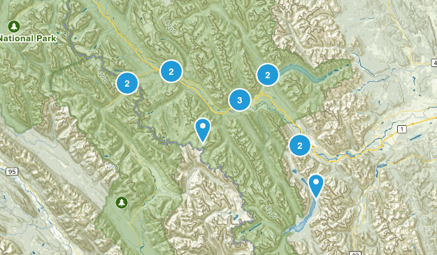 Banff Hikes Map