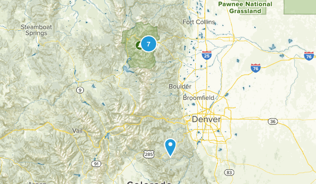 Waterfalls - Colorado Map