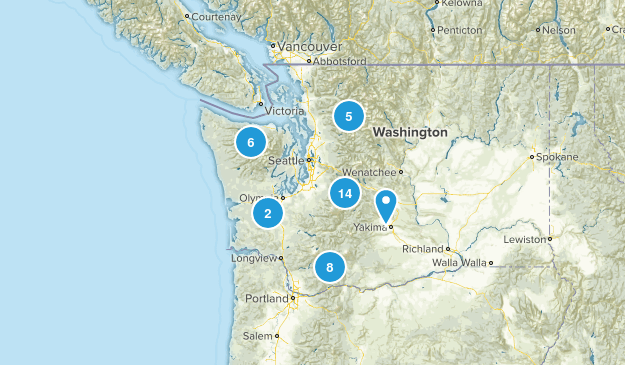 Washington Waterfalls Map