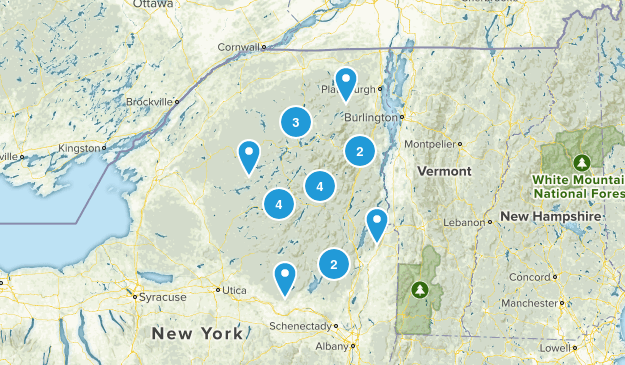 ADK Fire Tower Challenge Map