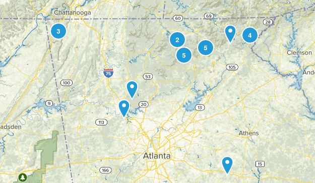 North Georgia Hikes Map