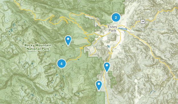 Estes Hikes Map
