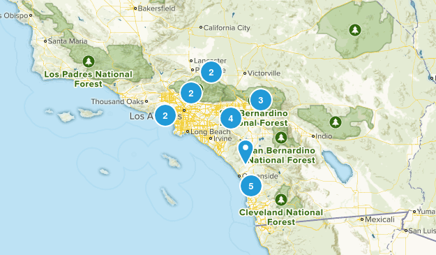 3-3.9 mile hikes Map
