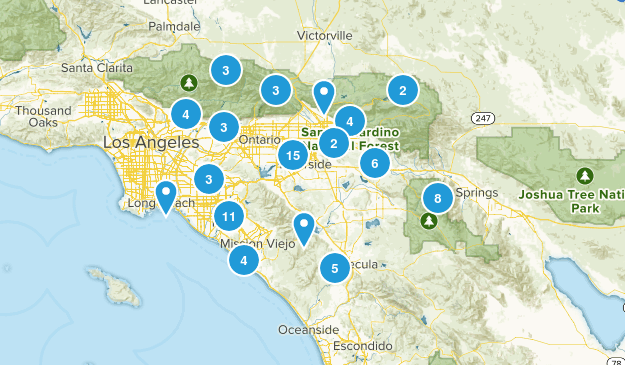1-1.9 mile hikes Map