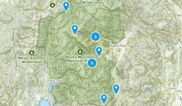 Places to go -RMNP Map