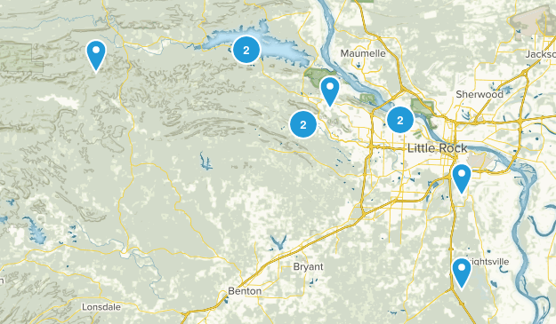 Little Rock Hikes Map