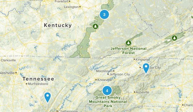 Smokey Mountains Trip Map