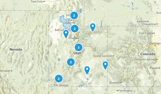 Highest Peaks Utah Counties Map